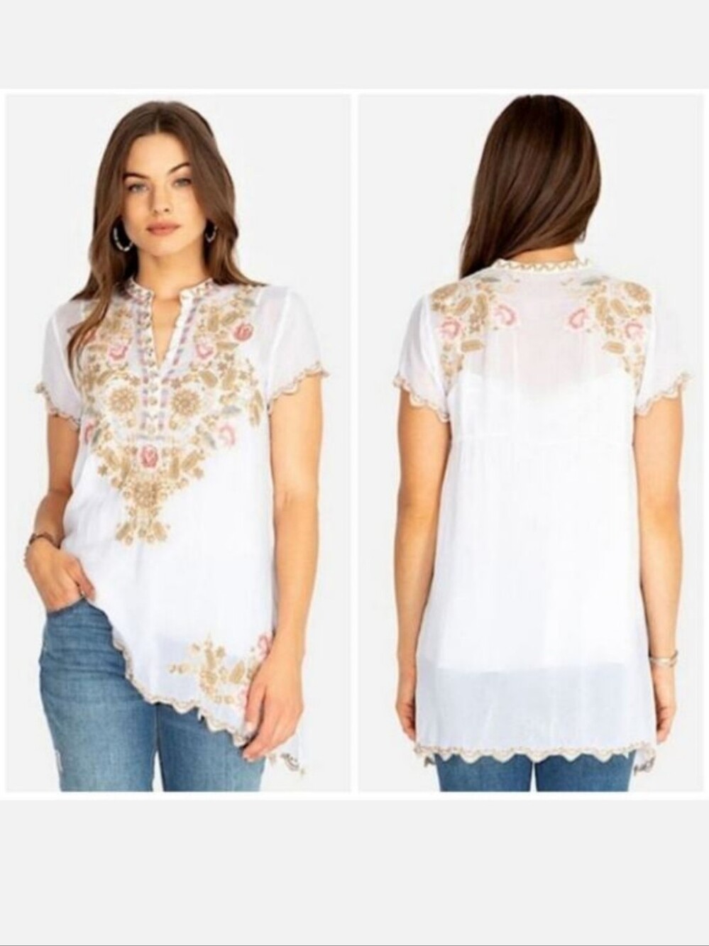 JOHNNY WAS TALUM EMBROIDERED TUNIC